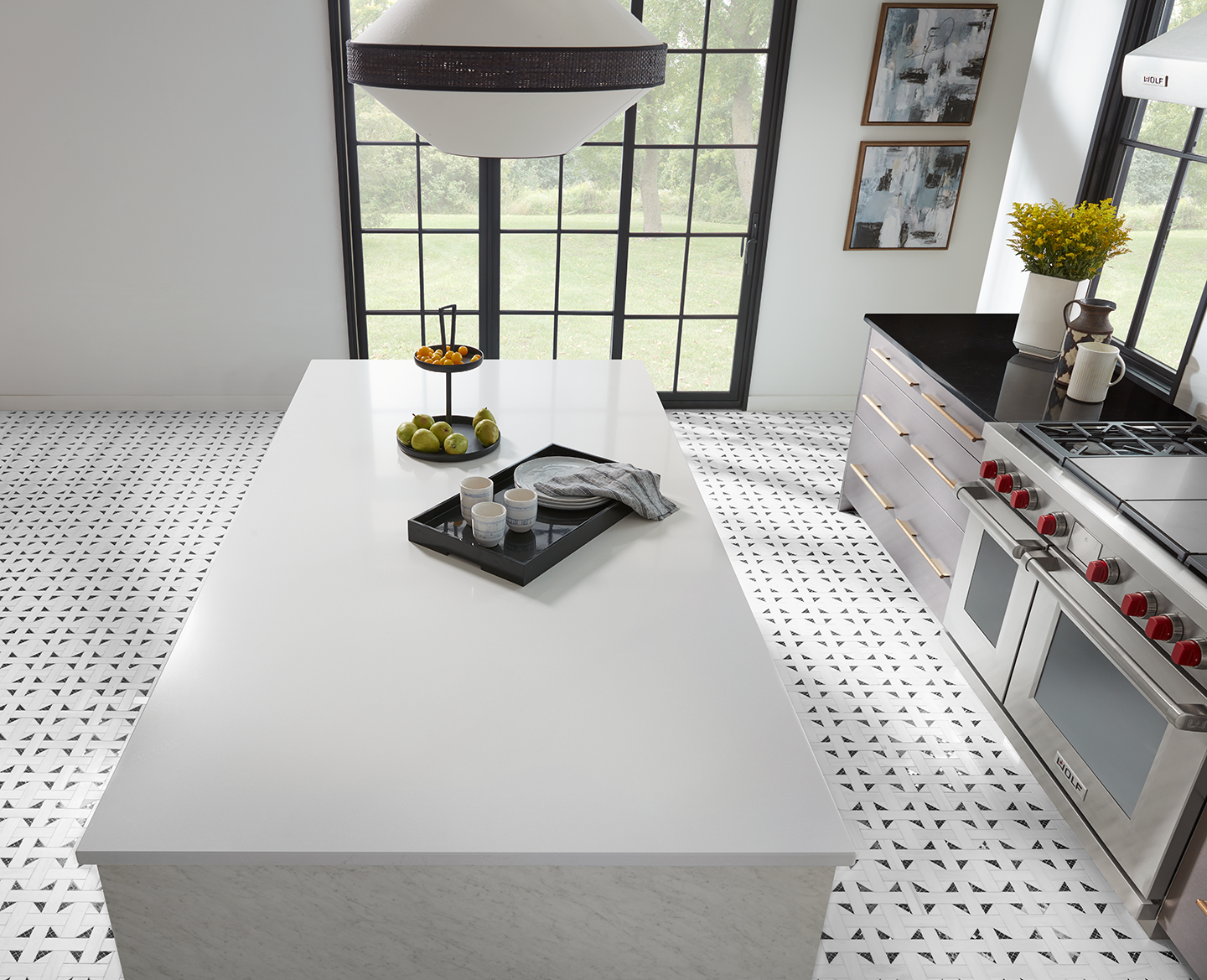 Frosty white benchtop