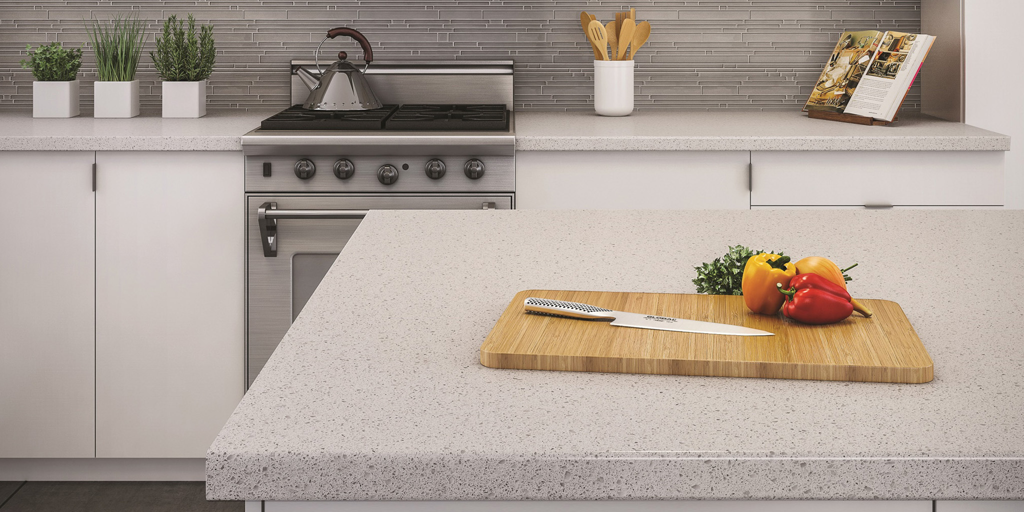 Wilsonart HPL, laminate, Arctic Gloss, laminate benchtop